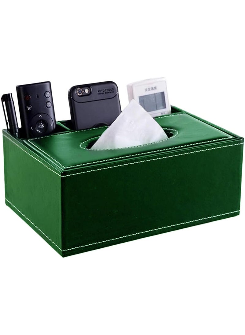 Multifunctional Tissue Holder, Rectangular Decorative Tissue Box, Desk TV Remote Control Organizer for Stationery, Kleenex, Restaurant Holder Desk Storage Box Container